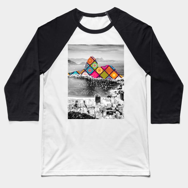 Funky Landmark - Rio Baseball T-Shirt by aleibanez